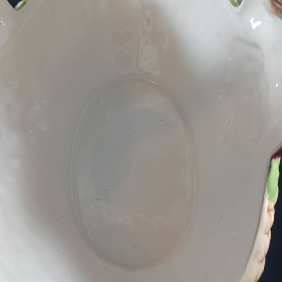 Vintage Italian Bassano Porcelain Fruit Basket Mojalica Style MCM - Picture 11 of 15